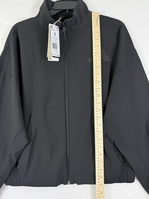 adidas Womens ZNE Woven Bomber Jacket Small Black Track Full Zip NWT New