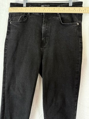 Zara Jeans 12 Womens High Rise Skinny Black