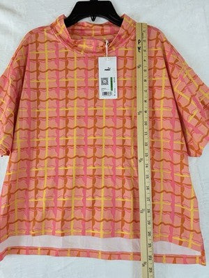 Puma Top Women Large Dana Dazey Mock Neck Crop New NWT