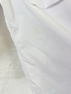 LL Bean Tropicwear Shirt Large Mens White Long Sleeve Button Up *FlawRead