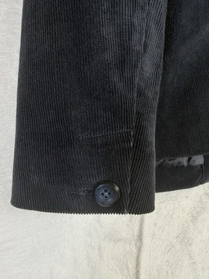 LL Bean Corduroy Jacket Womens 8 Navy Blue Blazer