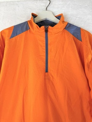 PGA Tour Jacket Large 1/2 Zip Pullover Windbreaker Orange Mens