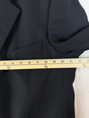 Brook Brothers Blazer 42r Navy Blue Wool Mens Jacket *FlawRead