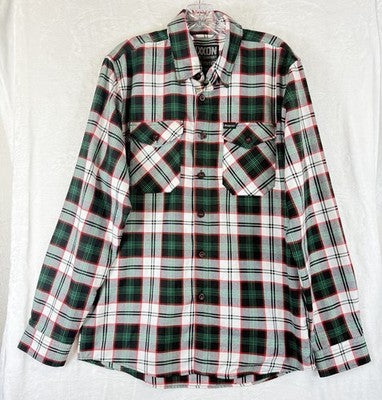 Dixxon Flannel Medium Mens Long Sleeve Snap On Tools Collab Green Plaid