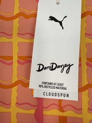 Puma Dani Dazey Top XL Cloudspun Mock Neck Pink Plaid Womens NWT