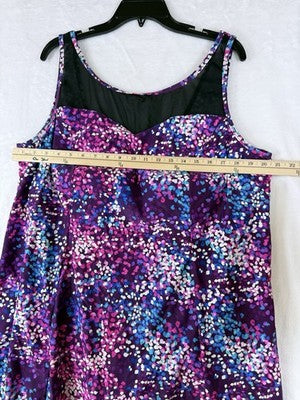Swimsuits For All 24 Swim Dress Purple Blue Plus Size Womens