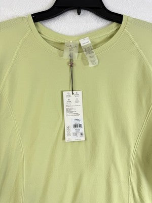 Calia Seamless Top XL Lime Green Long Sleeve Workout Womens New NWT *FlawRead