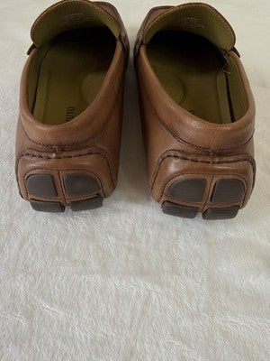 Vince Camuto Esmail Driving Loafers 9.5 Mens Brown Leather Shoes Slip On