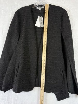 WDNY Cape Jacket XL Black Blazer Open Front Womens Saks Fifth Ave New NWT