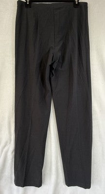 Eileen Fisher Pants Medium Stretch Crepe Straight Leg Pull On Gray Womens