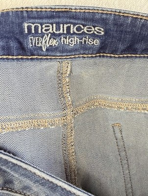 Maurices Jeans 16 Short Everflex High Rise Blue Skinny Womens Denim Shaping