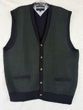 Vintage Tommy Hilfiger Golf Sweater Vest XXL Blue Herringbone Professor Preppy