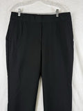 J Jill Pants Large Petite Ponte Slim Leg Black Knit Pull On Pockets Womens