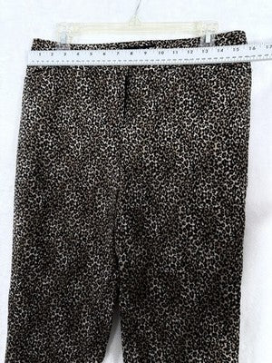 White House Black Market Slim Ankle Pants 6 Animal Print Cheetah Womens