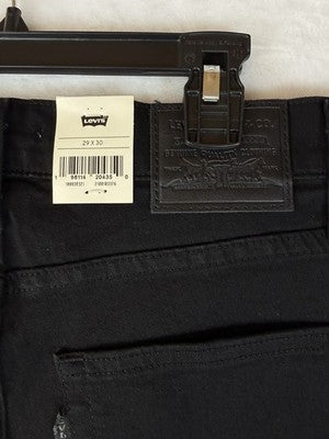Levis 724 High Rise Slim Straight 29 Womens Black 29x30 Levi’s New NWT