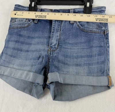 Wax Jean Shorts Medium But Butt I Love You Jeans Denim Blue Womens