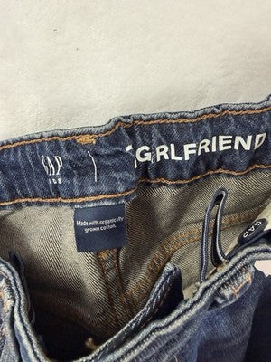 Gap Kids Girlfriend Jeans 7 Girls Dark Wash Blue New NWT