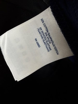 Lands End Straight Leg Pants 24W Navy Blue Pencil Pintuck Plus Size Womens