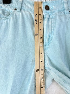 Chicos Platinum Jeans 00 Size 2 Womens Aqua Blue