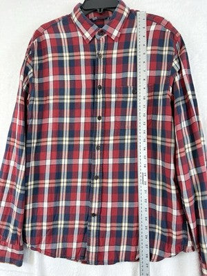 Gap Womens Tops Large Red Plaid Shirt Button Up Long Sleeve Top