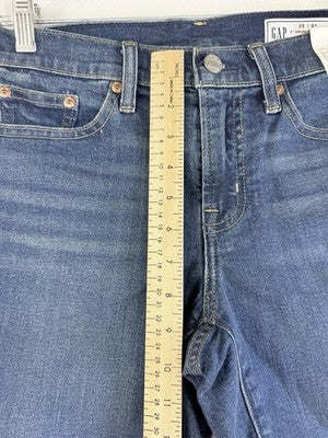 Gap 5" Mid Rise Denim Girlfriend Shorts 25 0 Women Blue Jean New NWT