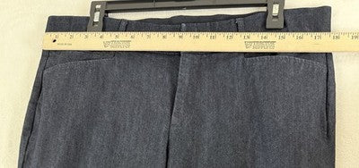 Dockers Womens Pants 14 Medium Denim Trousers Jeans Dark Blue Straight Leg