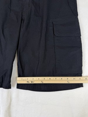 Levis Baggy Dad Cargo Shorts 26 Womens Black Grunge 90s Skater 11”