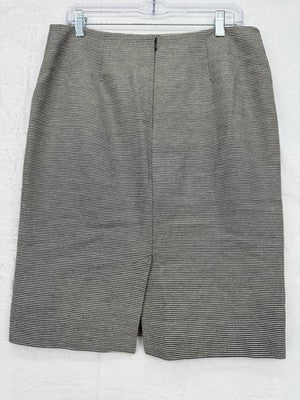 Talbots Pencil Skirt 10 Navy Blue Striped Womens A Line