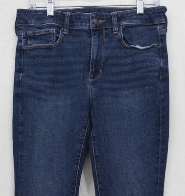 American Eagle High Rise Skinny Kick Jeans 6 X Short Blue Womens Next Level