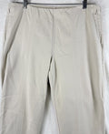J Jill Essential Cotton Stretch Pants 16 Tan Beige Pull On Pockets Womens