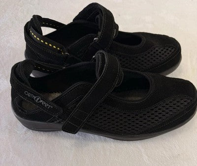 Orthofeet Sanibel Mary Jane Shoes Womens 9 Wide Black Orthopedic 9W D Ortho Feet