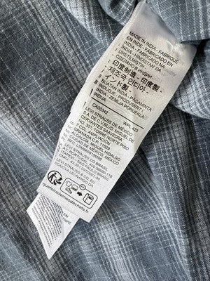 Levis Shirt Large Mens The One Pocket Blue Plaid Linen Blend Short Sleeve New