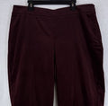 Talbots Velveteen Pants 10 Curvy Burgundy Side Zip Women’s