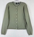 Gap Cardigan Sweater Medium Womens Sage Green Button Front Long Sleeve Tops