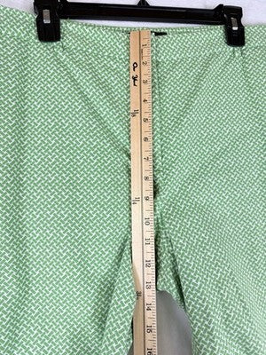 Talbots Heritage Cropped Pants 12 Green Crop Womens Cotton Stretch
