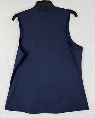 Bad Birdie Polo Womens Small Golf Sleeveless Navy Blue New NWT