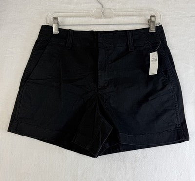 Gap Downtown Khaki Shorts 4 Women Black 4” Cotton Stretch New NWT