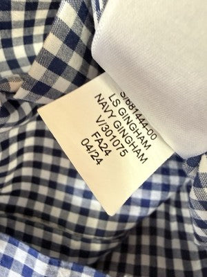 Baby Gap Boy 2T NWT Shirt Long Sleeve Blue Gingham Button Down Cotton New