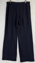 Vintage Talbots Knit Pants XL Navy Blue Pull On Straight Leg