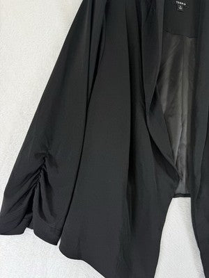 Torrid 3 Jacket Blazer Women Black Open Front 3/4 Sleeve Plus Size