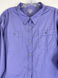 Cabelas Womens Shirt Utility XL Purple Long Sleeve Buttton Up Top