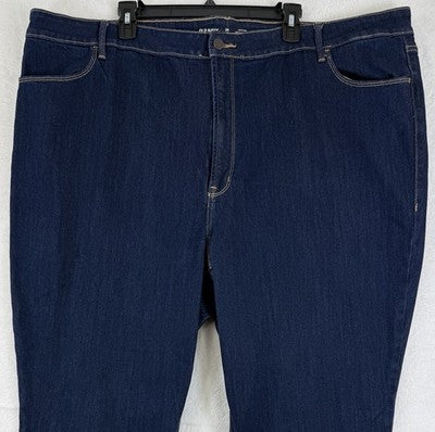 Old Navy Jeans 28 Long High Rise Straight Leg Plus Size Womens Dark Blue