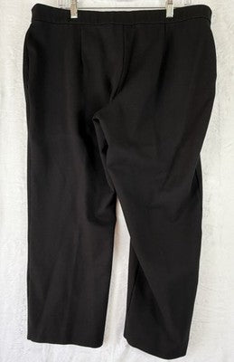 Susan Graver Smart Ponte Pants XL Petite Black Pull On Knit Slim Leg Womens