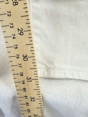 Levis 724 High Rise Slim Straight Jeans 33x32 White Levi’s Denim Women New NWT