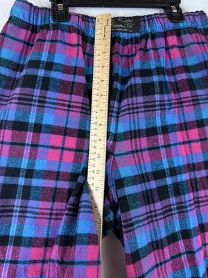 Vermont Flannel Company Pajama Pants Medium Womens Blue Purple Plaid Pockets
