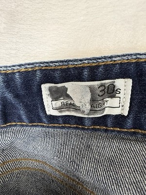 Gap Jeans Women 30 Short Real Straight Leg Dark Blue Denim