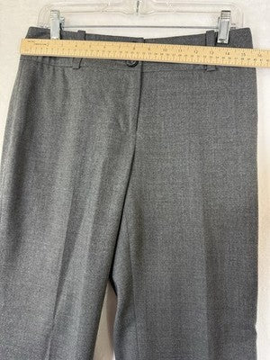 Talbots Pants 6 Petite Gray Wool Stretch Made In Italy Straight Leg Lined Women