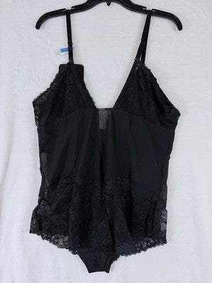 Maidenform Shapewear Bodysuit XXXL Firm Black Lace Womens