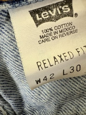 Levis 540 Jeans 42x30 Mens Relaxed Fit Vintage 90s Light Blue Levi’s