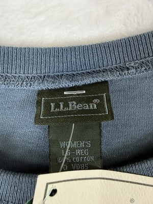 LL Bean Women Large Top Long Sleeve Pigment Dyed Made In USA 90s Vintage New NWT